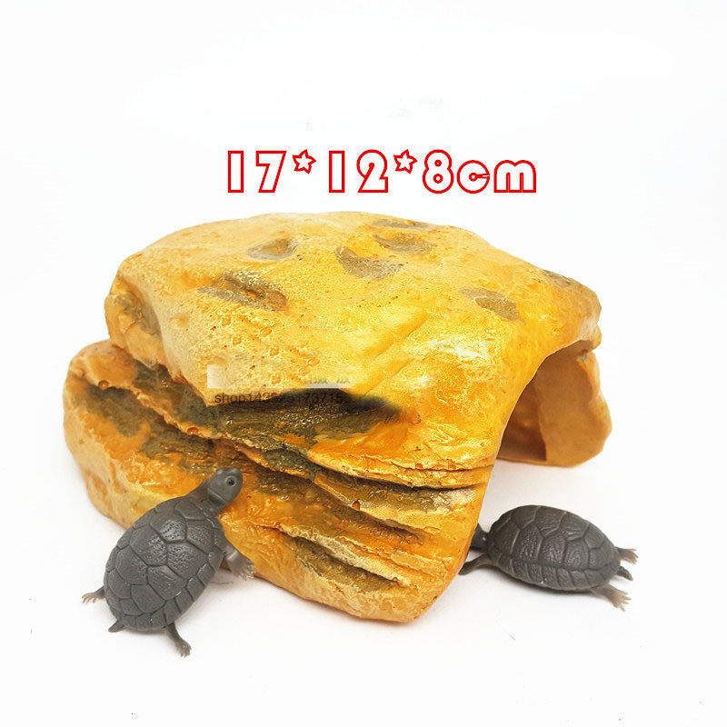 Fish Hiding Cave Resin Ενυδρείο Δεξαμενή ψαριών Τοπίο Χελώνα Ερπετό Basking Hide Διακοσμητικό Οικοτόπου
