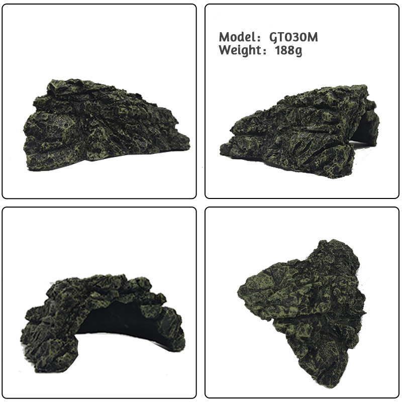 Fish Hiding Cave Resin Ενυδρείο Δεξαμενή ψαριών Τοπίο Χελώνα Ερπετό Basking Hide Διακοσμητικό Οικοτόπου