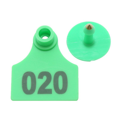 100 vnt. varinės galvutės lazerio numerio ausies įsagėlės etiketė Kiaulės avis ausies ausies ženklas Ausies registracijos kortelė TPU medžiaga Gyvūno tapatybės ženklo reikmenys