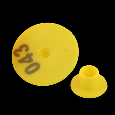 30 vnt. avių triušio ožkos kiaulės ausų įsagas su žodžiu ausis spausdinant lazeriu vario galvutės auskarai 6 spalvų ūkinio gyvūno identifikavimo kortelė