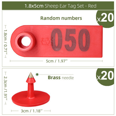 20 vnt. 6 spalvų avies triušio ausų plastikinė etiketė su žodžiu Ausų spausdinimas lazeriu vario galvos auskarai Ūkio gyvūno identifikavimo kortelė