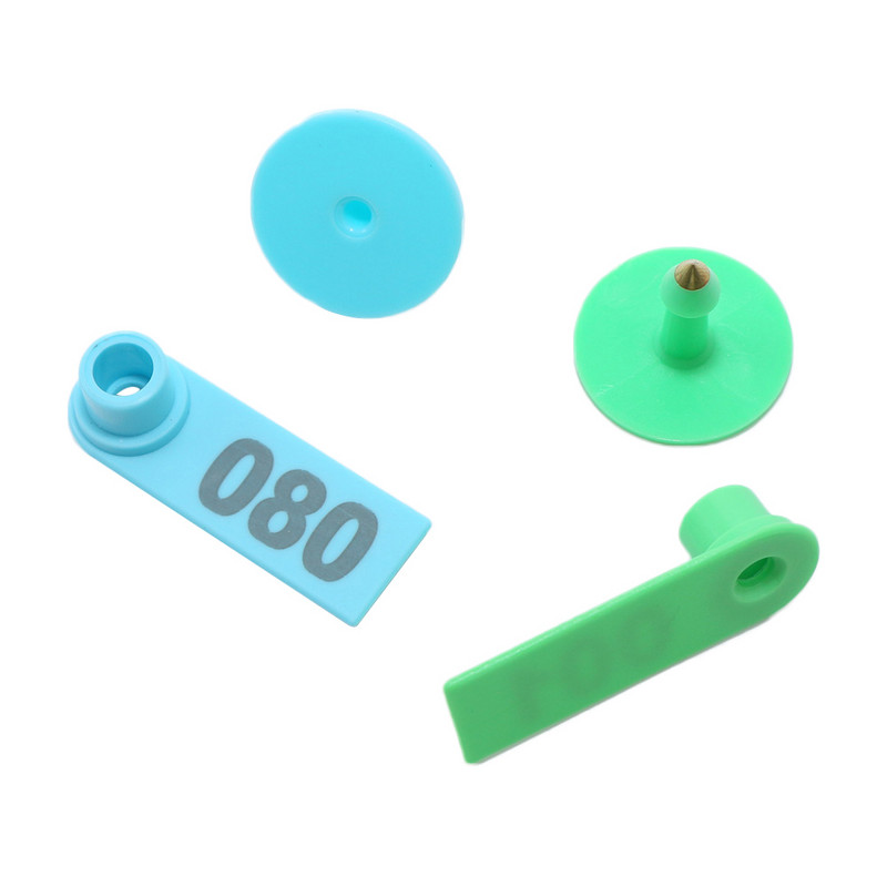 100 vnt Žymės gyvūnams Avies ausų įsagas Ožkos žymeklis Auskarai Gyvulių auskarų kortelių numeracija avių vėrimui