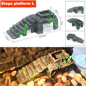 Reptile Shale Step Ledge pentru acvarii Terarii Adaugă locuri de ascunzătoare Ledge basking pentru broaște țestoase Reptile Amfibieni Animal mic