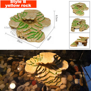 Reptile Shale Step Ledge pentru acvarii Terarii Adaugă locuri de ascunzătoare Ledge basking pentru broaște țestoase Reptile Amfibieni Animal mic