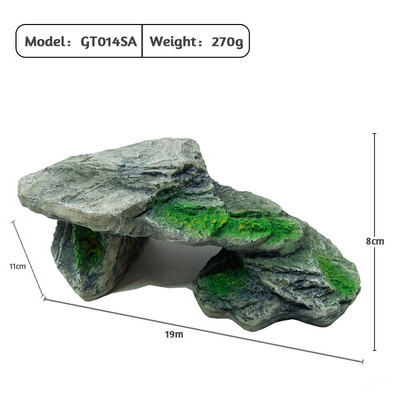 Reptile Shale Step Ledge pentru acvarii Terarii Adaugă locuri de ascunzătoare Ledge basking pentru broaște țestoase Reptile Amfibieni Animal mic