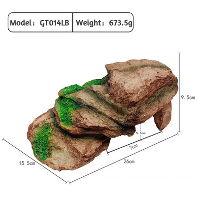 Reptile Shale Step Ledge pentru acvarii Terarii Adaugă locuri de ascunzătoare Ledge basking pentru broaște țestoase Reptile Amfibieni Animal mic