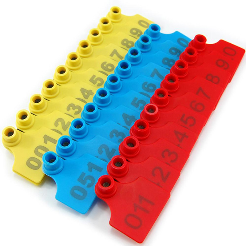 Loomakasvatustarbed Sigade kõrvamärgid Põllumajandusloomade kõrvamärgid Plastikust TPU identifitseerimissilt lehmadele, kitsedele, lammastele 100 tk