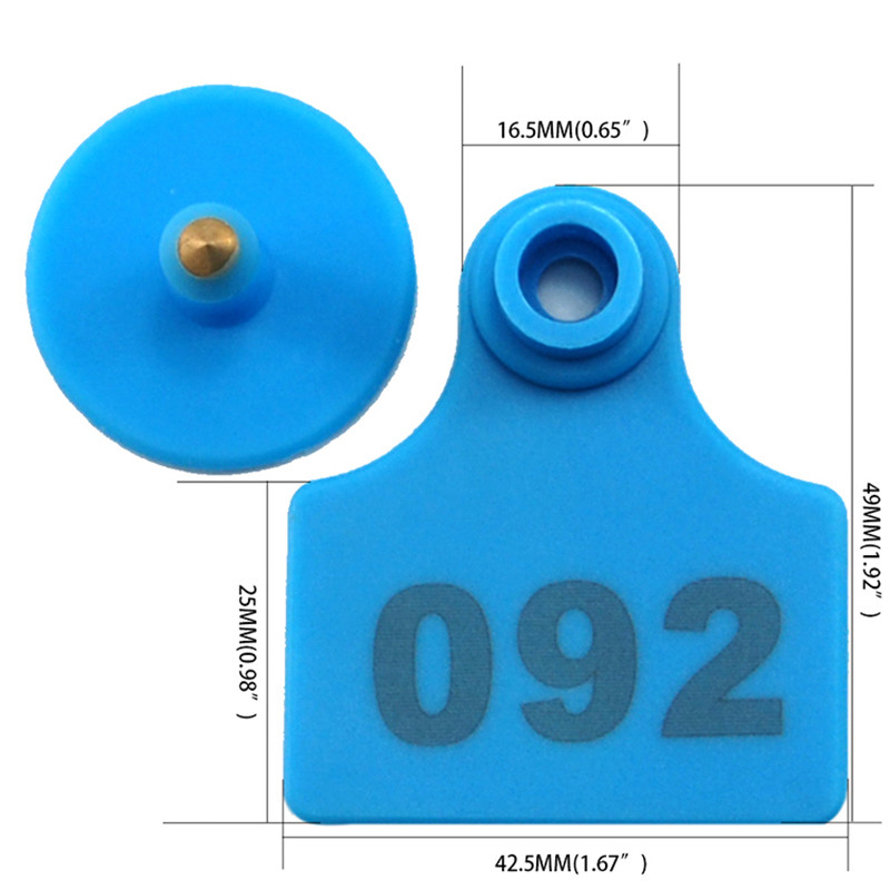 Loomakasvatustarbed Sigade kõrvamärgid Põllumajandusloomade kõrvamärgid Plastikust TPU identifitseerimissilt lehmadele, kitsedele, lammastele 100 tk