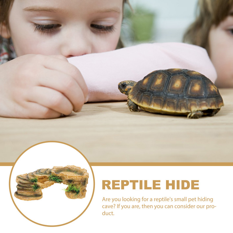 Terariu broasca testoasa pestera reptile cutie platforma ornament broasca testoasa ascuns adapost decor acvariu