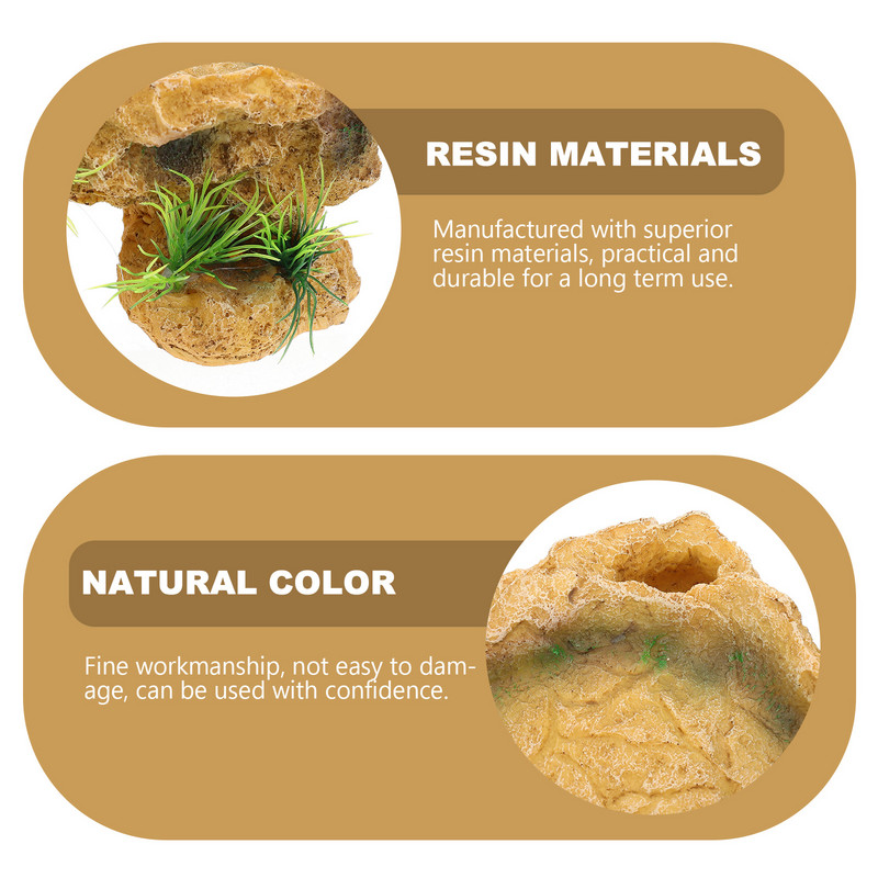 Terariu broasca testoasa pestera reptile cutie platforma ornament broasca testoasa ascuns adapost decor acvariu