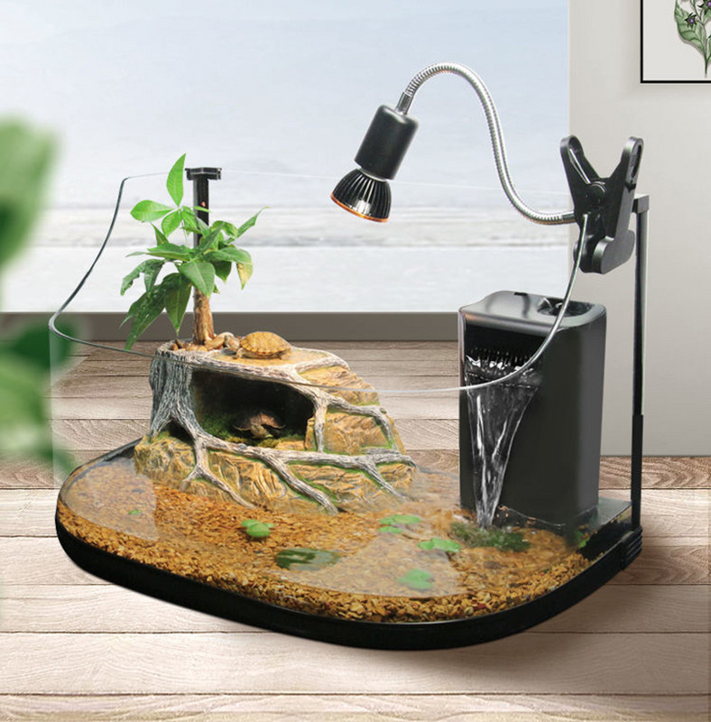 Reptile Lizard Snake Hideout Cave Hiding House Room Resin Cage Decor