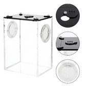 Reptile Box Breeding Cage Tank Snake Acrylic Habitat Gecko Transparent Pet Lizard Container Feeding Spider Portable Hatching