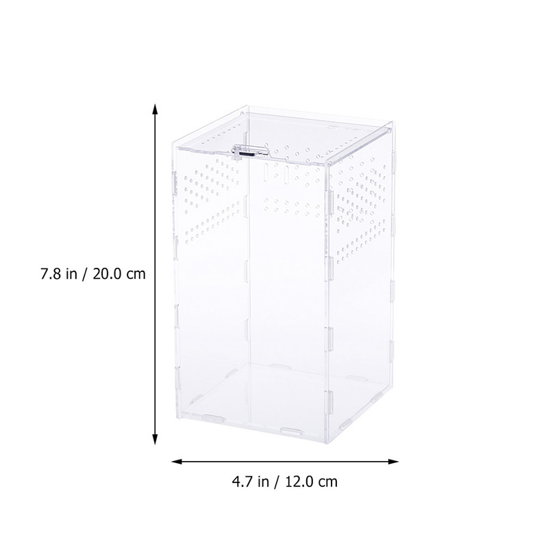 Reptile Boxes Clearpet Breeder Θήκες Εμπορευματοκιβώτια Breeders Lizard Habitaticubators Διαφανής Διατήρηση Spider Storage Holders