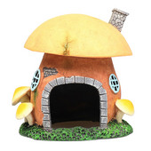 Decor pentru acvariu Ornament pentru acvariu de pește de munte Casă cu ciuperci Ascunde tropicală Odihnă Peșteră Habitat de joacă