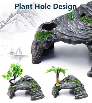 Reptile Lizard Snake Turtle Hideout Cave Hiding House Room Resin Terrarium Decor