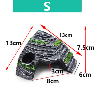 Reptile Lizard Snake Turtle Hideout Cave Hiding House Room Resin Terrarium Decor