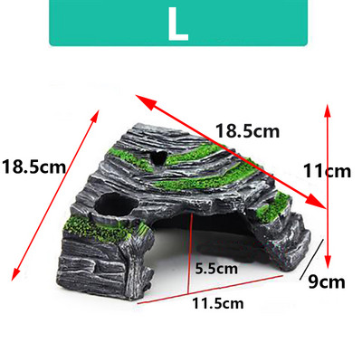 Reptile Lizard Snake Turtle Hideout Cave Hiding House Room Resin Terrarium Decor
