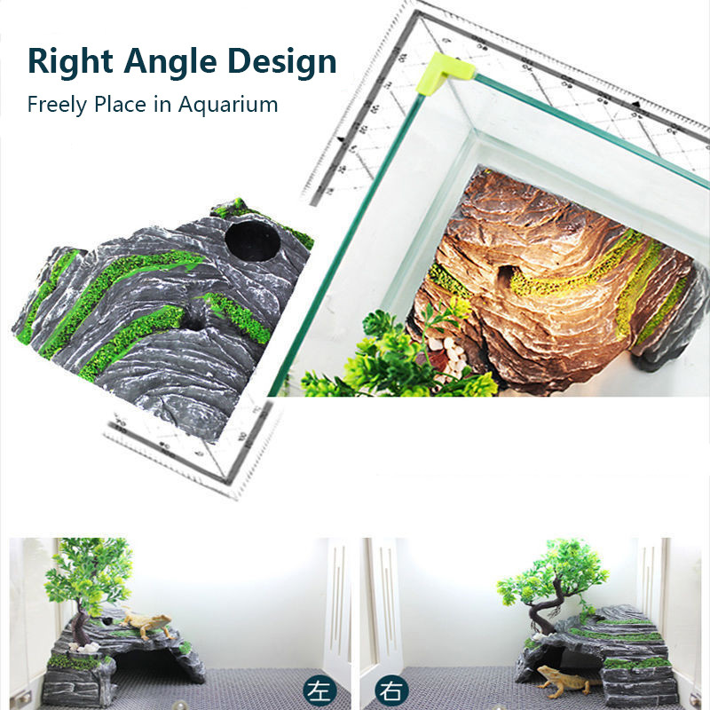 Reptile Lizard Snake Turtle Hideout Cave Hiding House Room Resin Terrarium Decor