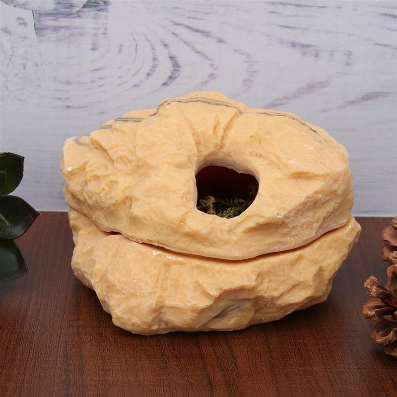 Powerlong Crawler Hiding Cave Tropical Rainforest Desert Reptiles House Resin Rockery Fish Tank Landscape Aquarium Decoration