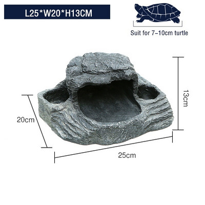 Platformă de peșter pentru broaște țestoasă Rampă de cățărat broasca țestoasă Terasă de odihnă pentru reptile de șisturi Peșteră de ascundere Terarium Decorare pentru acvariu