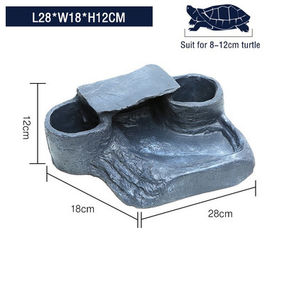 Platformă de peșter pentru broaște țestoasă Rampă de cățărat broasca țestoasă Terasă de odihnă pentru reptile de șisturi Peșteră de ascundere Terarium Decorare pentru acvariu