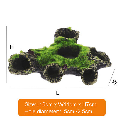 Ρητίνη κούφιου κορμού δέντρου Στολίδι Διακοσμήσεις ενυδρείου Ξύλινο σπίτι Μικρό και μεσαίο Διακόσμηση δεξαμενής ψαριών με κρυφό σπήλαιο