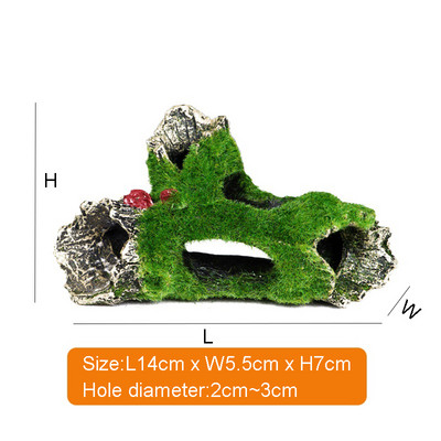 Ρητίνη κούφιου κορμού δέντρου Στολίδι Διακοσμήσεις ενυδρείου Ξύλινο σπίτι Μικρό και μεσαίο Διακόσμηση δεξαμενής ψαριών με κρυφό σπήλαιο