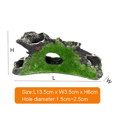 Ρητίνη κούφιου κορμού δέντρου Στολίδι Διακοσμήσεις ενυδρείου Ξύλινο σπίτι Μικρό και μεσαίο Διακόσμηση δεξαμενής ψαριών με κρυφό σπήλαιο