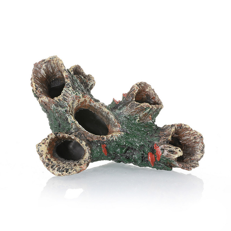 Ρητίνη κούφιου κορμού δέντρου Στολίδι Διακοσμήσεις ενυδρείου Ξύλινο σπίτι Μικρό και μεσαίο Διακόσμηση δεξαμενής ψαριών με κρυφό σπήλαιο