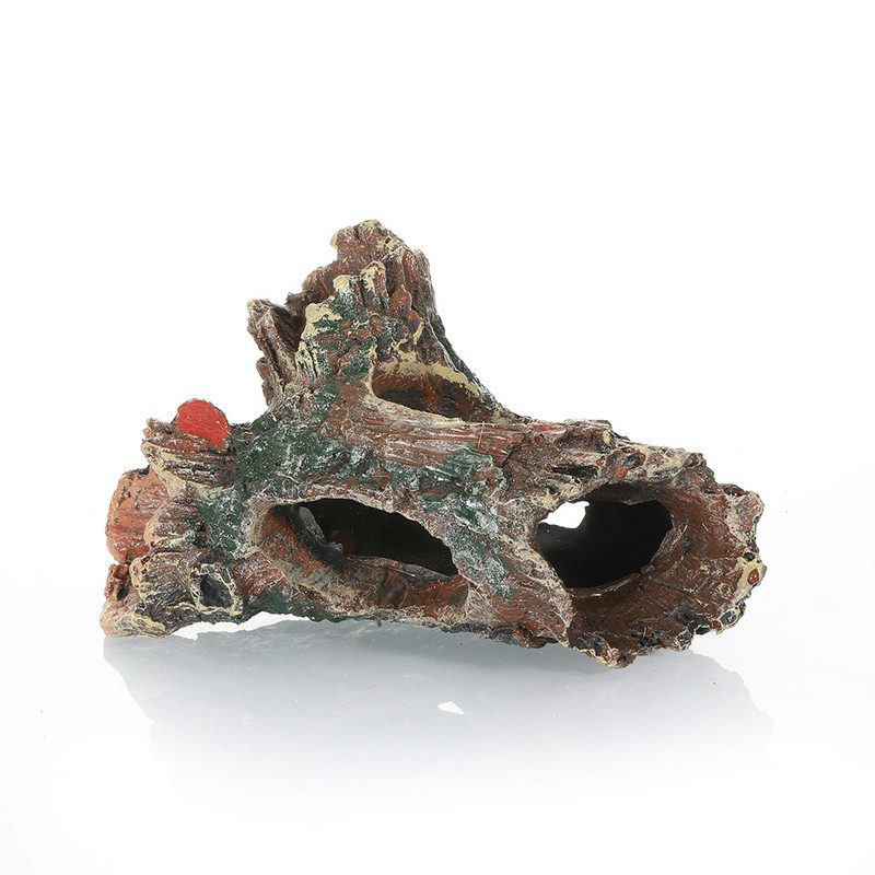 Ρητίνη κούφιου κορμού δέντρου Στολίδι Διακοσμήσεις ενυδρείου Ξύλινο σπίτι Μικρό και μεσαίο Διακόσμηση δεξαμενής ψαριών με κρυφό σπήλαιο