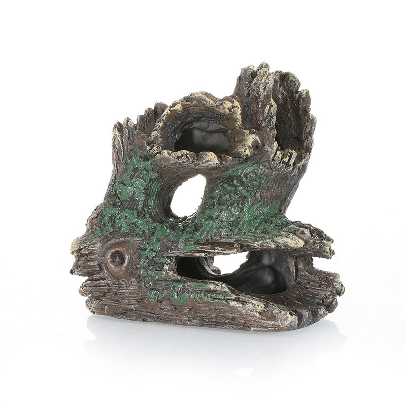 Ρητίνη κούφιου κορμού δέντρου Στολίδι Διακοσμήσεις ενυδρείου Ξύλινο σπίτι Μικρό και μεσαίο Διακόσμηση δεξαμενής ψαριών με κρυφό σπήλαιο