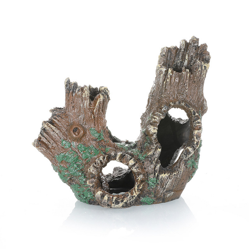 Ρητίνη κούφιου κορμού δέντρου Στολίδι Διακοσμήσεις ενυδρείου Ξύλινο σπίτι Μικρό και μεσαίο Διακόσμηση δεξαμενής ψαριών με κρυφό σπήλαιο