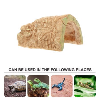 Reptile Terrarium Turtle Ramp Decor Hideout Cave Resin Οικιακά Ρεαλιστικά Διακοσμητικά Προμήθειες Φυσικό Αξεσουάρ Ζωηρό