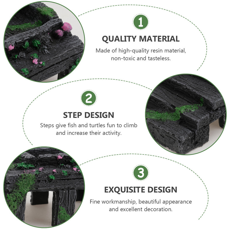 Platforma za špilju Akvarij Kornjača Riba Dock Plutajuća kornjača Dekoracija Stanište Spremnik Gmazova Smola Dekoracija Terarij