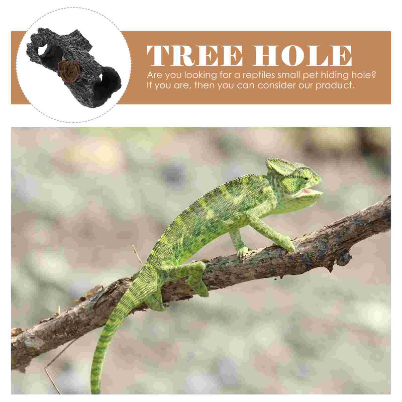 Reptile Terrarium Decor Trunk Hideout Cave Resistant Supplies Οικιακά ρούχα Αξιολάτρευτα βασικά είδη ξενώνα Ρητίνη διακοσμητικά