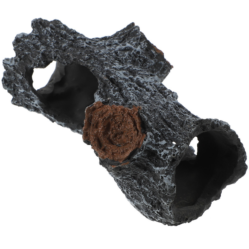 Reptile Terrarium Decor Trunk Hideout Cave Resistant Supplies Οικιακά ρούχα Αξιολάτρευτα βασικά είδη ξενώνα Ρητίνη διακοσμητικά