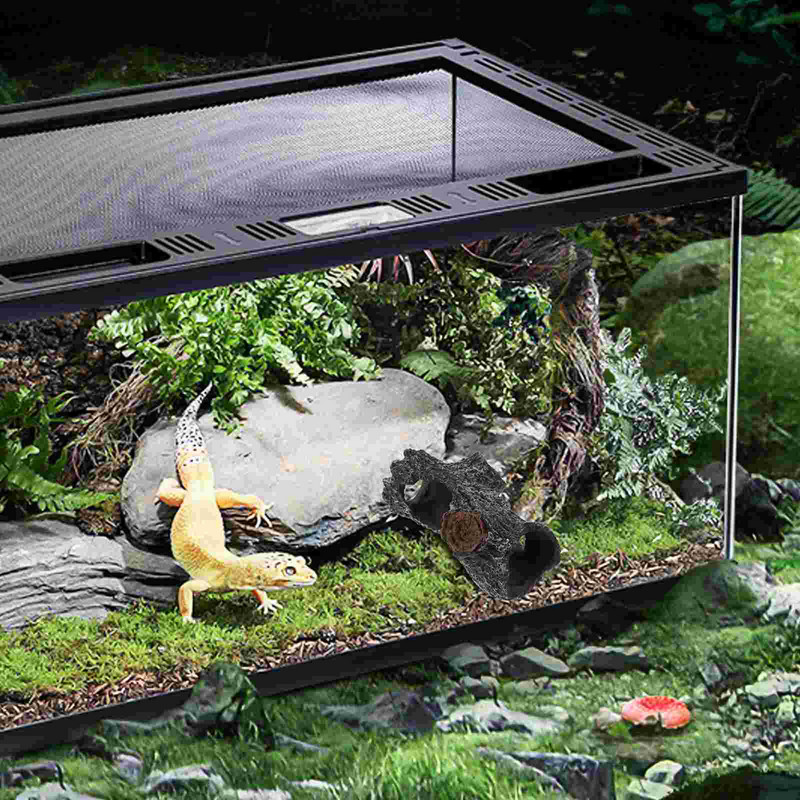 Reptile Terrarium Decor Trunk Hideout Cave Resistant Supplies Οικιακά ρούχα Αξιολάτρευτα βασικά είδη ξενώνα Ρητίνη διακοσμητικά