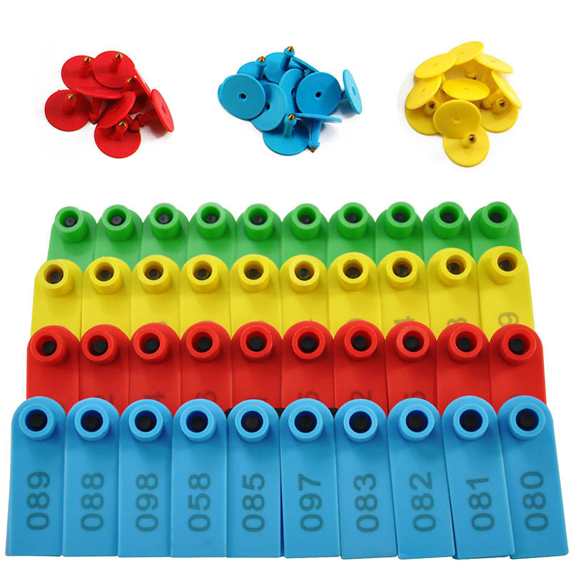 Kariloomade kõrvamärgid 100 numbriga lamba identifitseerimissilt Põllumajandusloomade tarvikud kitsedele sigadele kõrvarõngad lehmad veise marker