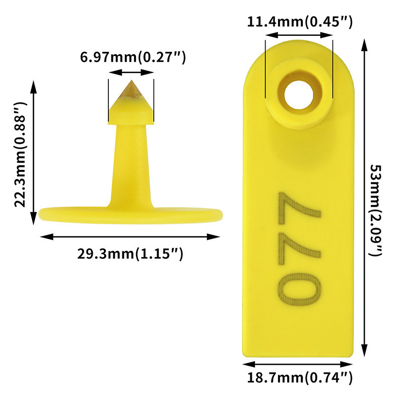 Kariloomade kõrvamärgid 100 numbriga lamba identifitseerimissilt Põllumajandusloomade tarvikud kitsedele sigadele kõrvarõngad lehmad veise marker