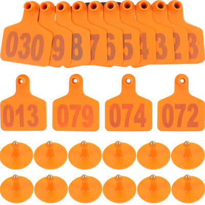 100 tk Veiste sildid Veterinaarmärgised Veterinaarmärgised Loomade märgised Lehmamärgised Number Veise märgis