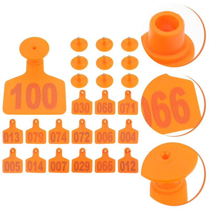 100 tk Veiste sildid Veterinaarmärgised Veterinaarmärgised Loomade märgised Lehmamärgised Number Veise märgis