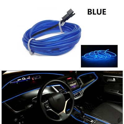 Lampă de atmosferă pentru autoturisme Iluminare interioară a mașinii Bandă LED Decorație Ghirlanda de sârmă Linie de tub Lumină de neon flexibilă Unitate USB