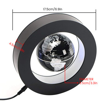 Φωτιστικό αιώρησης Magnetic Levitation Globe LED Παγκόσμιος χάρτης Περιστρεφόμενα φώτα σφαιρικής σφαίρας Φώτα κομοδίνου Δώρα καινοτομία για πλωτό φωτιστικό