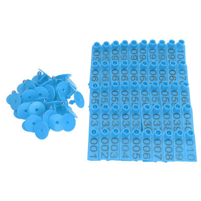 Ohutu ilmastikukindel kõrvamärgid, 100 komplekti sea identifitseerimiskaart