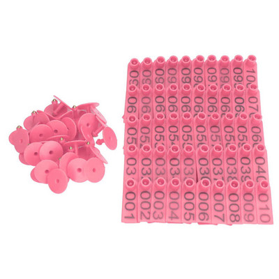 Ohutu ilmastikukindel kõrvamärgid, 100 komplekti sea identifitseerimiskaart