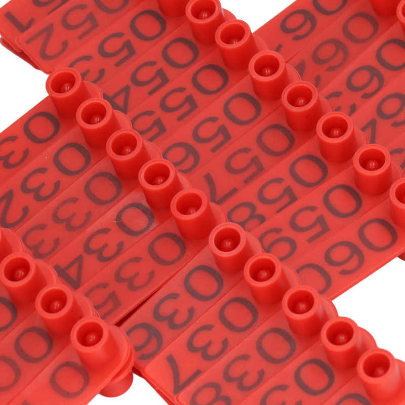 Ohutu ilmastikukindel kõrvamärgid, 100 komplekti sea identifitseerimiskaart