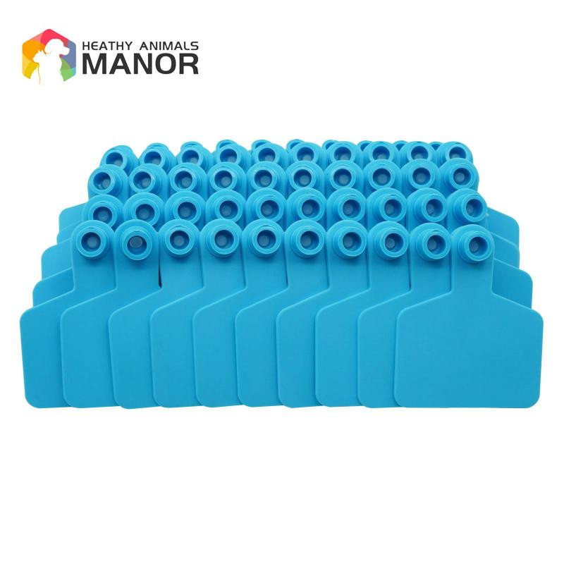 100 τεμ. Cow Cattle Tpu Ear Tag Σημάδια χωρίς λόγια αυτί Πληκτρολογώντας χάλκινα σκουλαρίκια κεφαλής Κάρτα ταυτότητας ζώων φάρμας