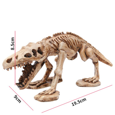 Decor pentru acvariu, casă de reptile, rășină, craniu, ornament pentru acvariu, acvariu, peșteră, accesorii de decorare artificială pentru casă, dragon cu barbă