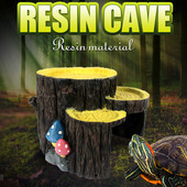 Rășină broasca testoasă ascunde de reptile peșteră amfibieni peisaj șopârlă cutie de hrănire decorare reptile evitarea peșterilor simulare scoarță de copac