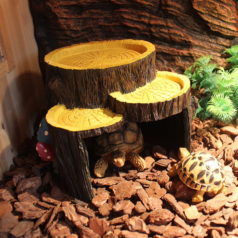 Rășină broasca testoasă ascunde de reptile peșteră amfibieni peisaj șopârlă cutie de hrănire decorare reptile evitarea peșterilor simulare scoarță de copac